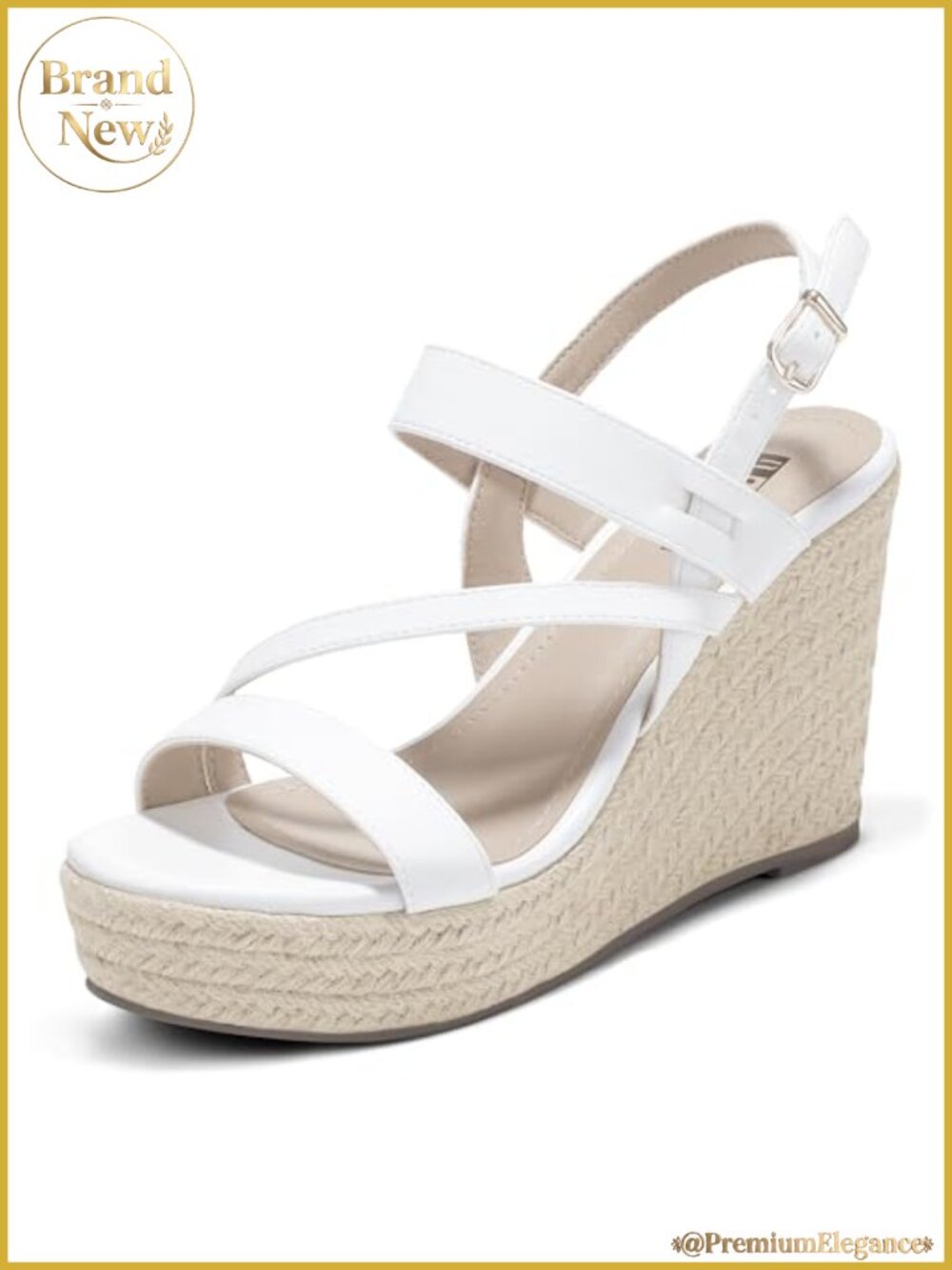 Wedge Sandals 4-Inch Espadrille Platform Heels Cushioned Insole